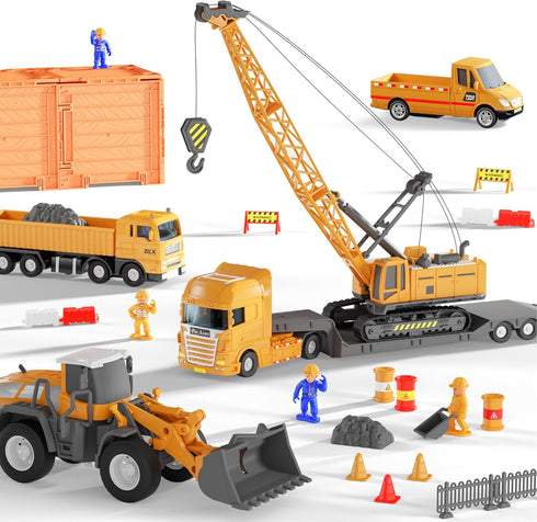 iPlay, iLearn Kids Construction Toys Truck Set, Boys Engineering Vehicle Playset, Crane