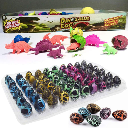 60 Pcs Hatching Dinosaur Eggs for Kids Party Favors, Easter Egg Filled with Toys Novelty Grow in Water Dino Eggs
