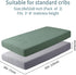 100% 2 Pack 52x28in GUNTAIL Muslin Crib Sheets for Boys Girls Cotton Fitted Baby Crib Sheet Soft and Breathable