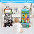 Tummy Time Baby Mirror Toys 0-6 6-12 Months, High Contrast Infant Toys with Crinkle Cloth Book and Teether