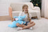 5 lbs 27" Weighted Elephant Stuffed Animal, Giant Blue Plush Pillow for Kids and Adults