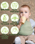 DF DUALFERV 4 pcs Silicone Bibs – Adjustable Waterproof Bibs for Baby Girls and Boys, Toddler Bibs