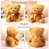 10 Inch Bear Stuffed Animal First Bear Baby Shower Bear Plush Toy for Wedding Birthday Baby Shower Party Favor Gift(Brown)