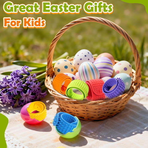 6 Pack, Sensory Fidget Toys for Kids: Textured Silicone Slap Bracelets Stress Relief Fidgets for Autism ADHD, Wearable