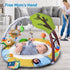9 Lupantte Baby Gym Play Mat with Toys for Sensory and Motor Skill Development Language Discovery, Thicker Non-Slip