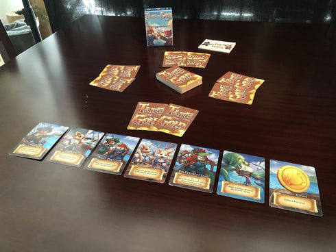 Take The Gold - A Game of Pirate Cats vs. Officer Corgis for 2-6+ Players, Ages 9+