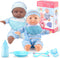 Toy Choi's Twin Baby Dolls - 12 inch Two Soft Body Black