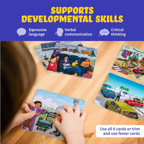 Spark Cards Sequence Cards for Storytelling and Picture Interpretation, Speech Therapy Game, Special Education Materials