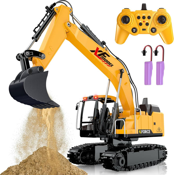 Shemira Remote Control Excavator, 13 Channel RC Excavator Toy for Boys 3-5