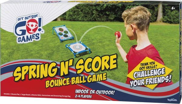 Spring N' Score Indoor/Outdoor Bounce Ball Game - Toysmith Target Game for Boys and Girls