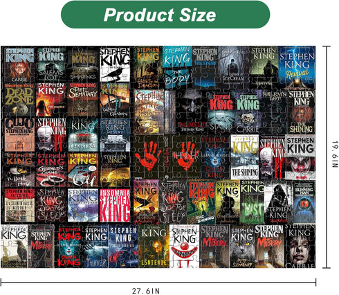 Jigsaw Puzzles for Adults 1000 Piece High Challenging DIY Large Puzzle, Unique Home Decor (Horror Novel)