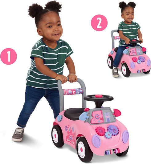 Radio Flyer Creativity Car, Sit to Stand Toddler Ride On Toy, Ages 1-3, Pink Kids Ride On Toy