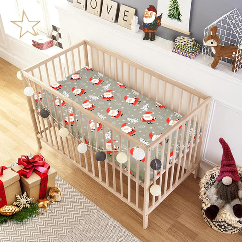 UOMNY Christmas Fitted Crib Sheet, Baby Sheet for Standard Crib and Toddler Mattresses, 1 Pack Space Toddler Sheet