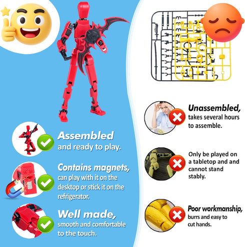 Set, 13 3D 13 Assembly Completed Action Figure Model Multi-Jointed Movable, Printed Toys, Robo Figure for Collector