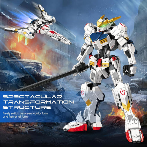 Velance Mech Robot Building Blocks Set - Warrior City Action Mech & Fighter Jet Toy Kit, 952 Pcs for Kids & Adults