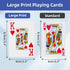 6 Pack, Fanwer Large Print Playing Cards Deck of Cards for Seniors, Vision Impaired, Low Vision Crowd, Poker Playing