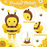 24 Pcs Stuffed 5 Inch Honey Bees Plush, Soft Bee Decor for Birthday Party Decorations, Gift Supplies, Keychain DIY
