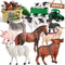 WAIIW Farm Animal Toys for Toddlers,23 PCS Animal Toys with Realistic Animal Figurines,Tractor