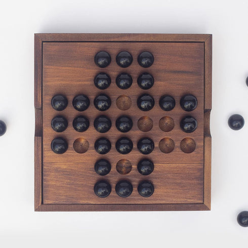 Iron & Glory Solitaire Game - Wooden Puzzle Board Game for Adults