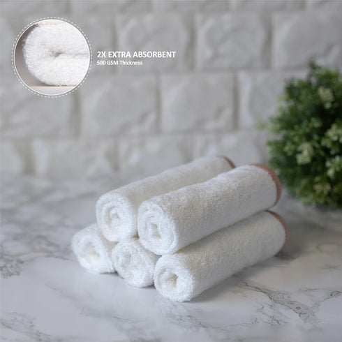 Set 12"x12" Soft Baby Washcloths - Absorbent Natural Baby Wash Cloth for Delicate Skin - Large Baby Bath Washcloths