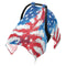 Mazeann Tie Dye American Flag Car Seat Cover Baby Breathable Soft Infant Carseat