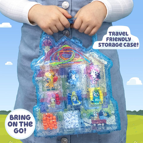 Horizon Group USA Friendship Jewelry Kit, Create Bracelets & Necklaces With 150 Beads & 6 Charms, Bluey Storage Case Included, Gifts for Kids by Bluey