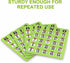 10-Pack GSE Games & Sports Expert Fingertip Shutter Slide Bingo Cards, Reusable Easy-Read Green Jumbo Bingo Game Cards