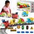 Electric Train Set for Toddlers with Sound & Lights, Magnetic Connection Train