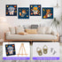 ajepon 4 Pack 5-8, (8X8inch) Paint by Numbers Kit for Kids with Frame - Animals Paint by Number for Kids, Space Animals