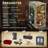 MiniCity Book Nook Kit, DIY Miniature Dollhouse Book Nook Kit with Dust Cover and LED Light (Saisons Caf)
