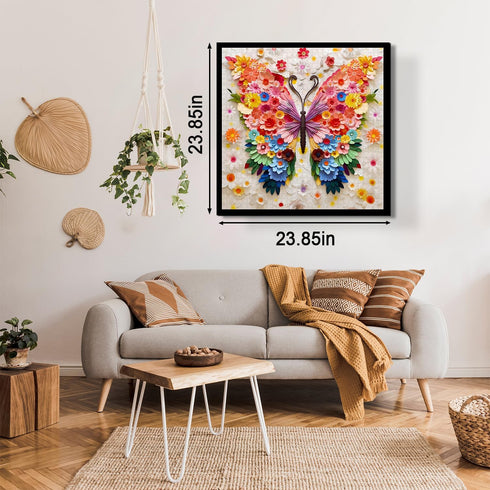PPuzzling 1000 Butterfly Puzzles for Adults Pieces, Challenging Colorful Flower Butterflies Puzzles with Paper Art