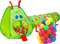 Kiddey Caterpillar Kids Play Tunnel and Tent with 50 Balls 2 Pc.