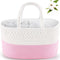 ABenkle Diaper Caddy Organizer, Boho Rustic Cotton Rope Nursery Baby Basket, Changing