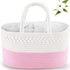 ABenkle Diaper Caddy Organizer, Boho Rustic Cotton Rope Nursery Baby Basket, Changing