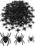 3 Size Mardi Gras Black Plastic Spiders, Realistic Fake Spiders for Carnival Party Prank Props and Decorations