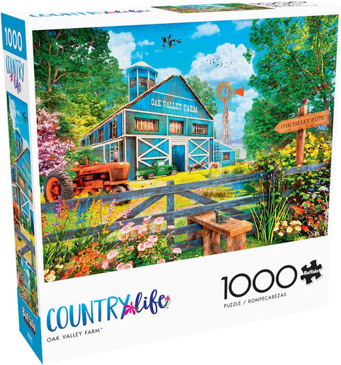 Buffalo Games - Dominic Davison - Oak Valley Farm - 1000 Piece Jigsaw Puzzle for Adults - 26.75 x 19.75