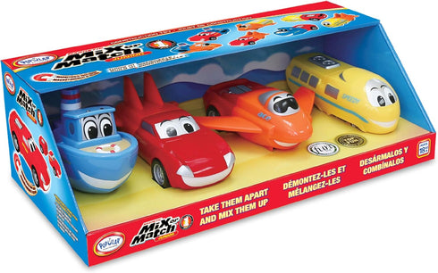Mix or Match Vehicles Junior, 8 Pieces Magnetic Toy Play Set