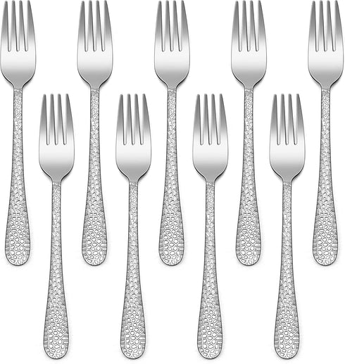 9-Piece Stainless Steel Kids Forks, HaWare Toddler Forks, Kids Silverware, Baby Forks for Self Feeding, Mini Flatware