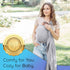 100% Ring Sling Baby Carrier - USA Lab Tested, Natural Cotton Muslin, Breathable & Ergonomic Ring Sling Grey