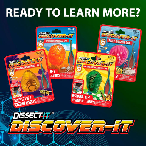 6 Dissect-It Discover-It Bigfoot Dig Kids Science Kit, Gel Dissection Kit for Kids to Learn Anatomy, STEM Toys for Ages
