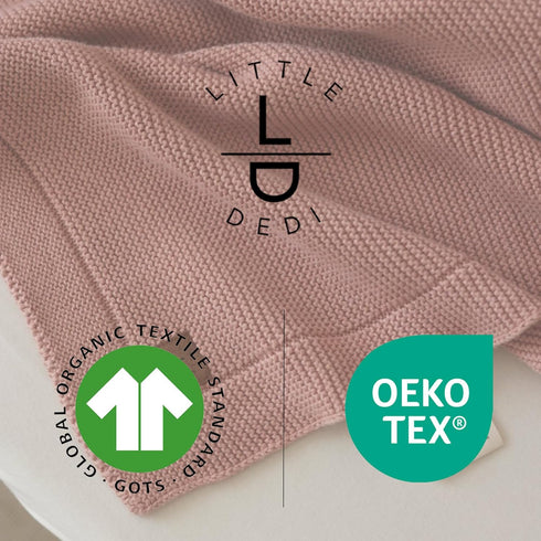 70% 30% 30x40 Inch, Baby Knitted Blanket Organic Cotton Tencel Soft Breathable Swaddle & Receiving Blanket for Newborns