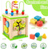 Wooden 7-in-1 Activity Cube, Montessori Toys for 1 2 3 Year Old Toddlers, Educational Developmental Toys