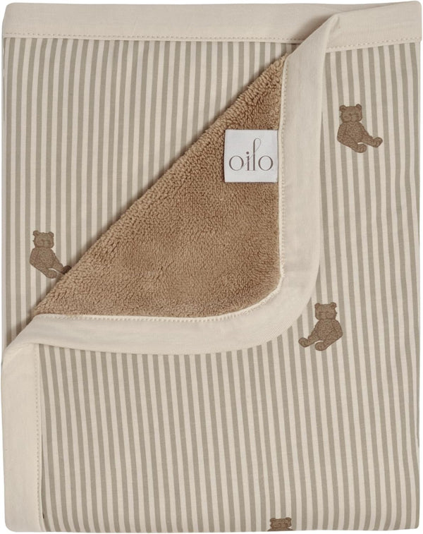 Oilo Bear Baby Blanket, Teddy Bear Baby Blanket with Ultra?Soft Plush Backing