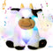 Cuteoy Glowing LED Cow Nightlight, Musical Plush Stuffed Animal with Lullabies, Gifts for Kids, 10"