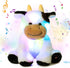 Cuteoy Glowing LED Cow Nightlight, Musical Plush Stuffed Animal with Lullabies, Gifts for Kids, 10"