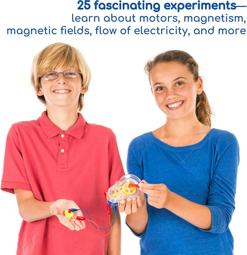 25 48 3-6 8+ Thames & Kosmos Motors & Generators Science Kit | Guided STEM Experiment Lessons | Page Color Student