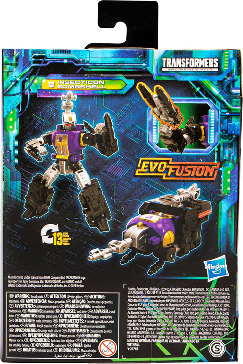 Transformers Toys Legacy Evolution Deluxe Class Insecticon Bombshell Toy, 5.5-inch Action Figure