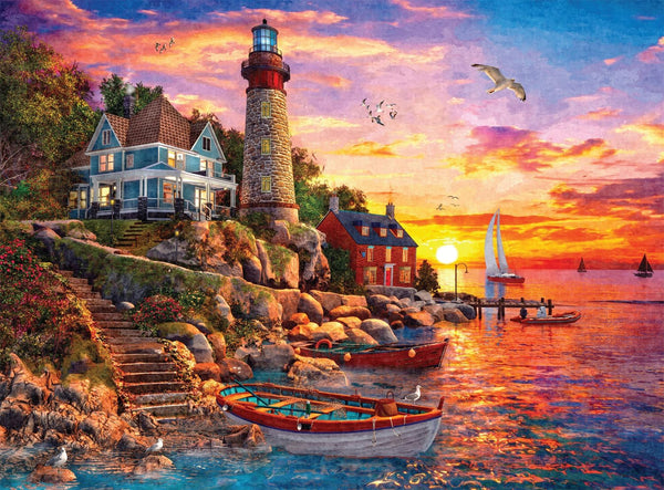 Buffalo Games - Dominic Davison - Sunset at Lighthouse Bay - 1000