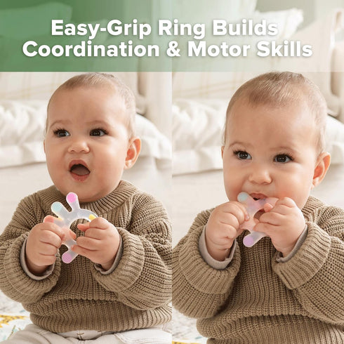 Frozen 3M+ (1 Pack) Haakaa Palm Teether - Soft Silicone Baby Soothing Teether Pacifier - Teething Toy for Babies - BPA