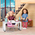 Lori Dining Room Set for Mini Dolls, Dollhouse Furniture for 6-Inch Dolls with Table & Chairs